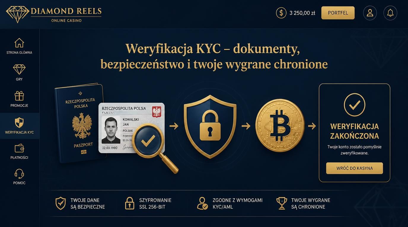 Proces KYC w Diamond Reels Casino – weryfikacja dokumentów